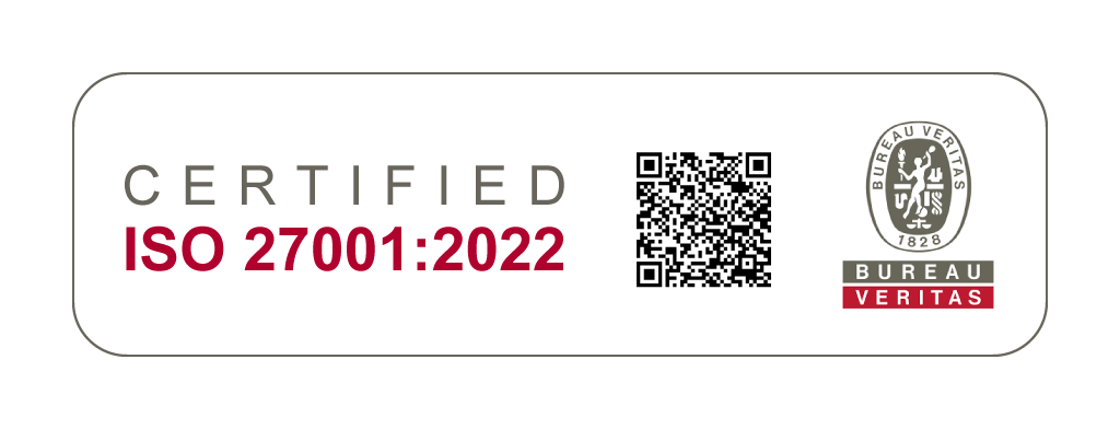 ISO certification badge for ISO 27001